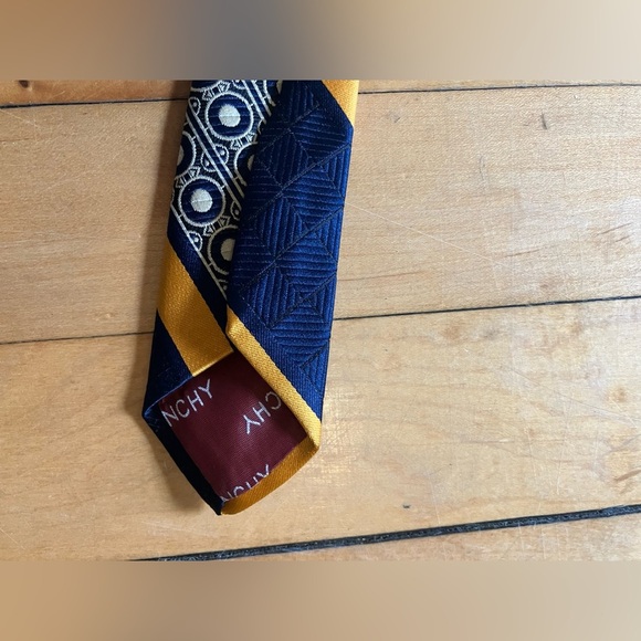 Givenchy Blue and Gold Striped Tie - Picture 7 of 7